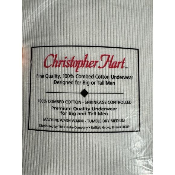 Christopher Hart Tank Top A-shirts White 2 Pack Big and Tall Men's 5X Undershirt - Picture 6 of 6